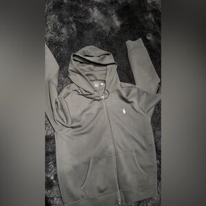Black and white polo ralph Lauren hoodie size Large